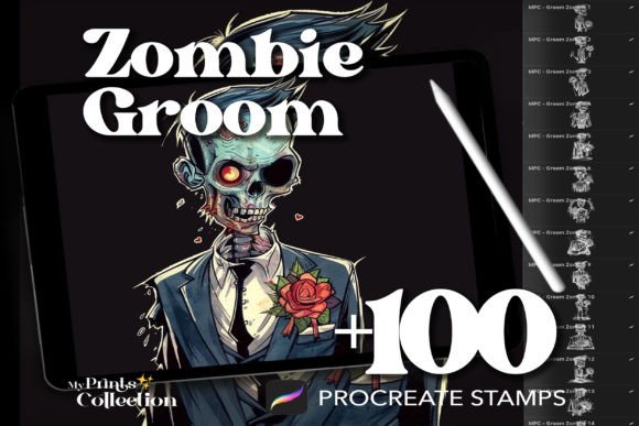 100 Procreate Groom Zombie Stamps: The Ultimate Digital Art Resource