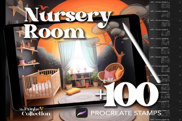 100 Procreate Nursery Room Stamps: A Must-Have Tool for Digital Artists and Designers