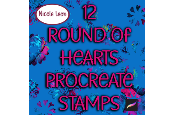 12 Round of Hearts Procreate Stamps: Streamlining Digital Art with Hand-Drawn Elegance