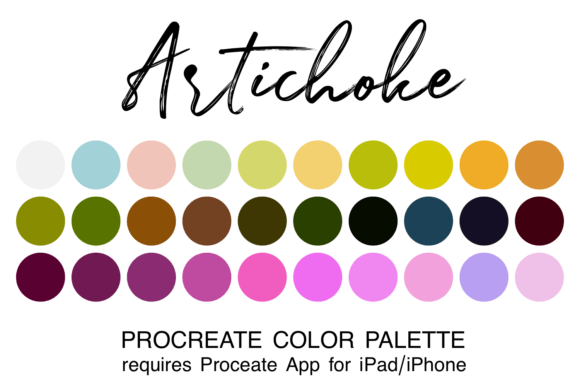 Artichoke Procreate Color Palette: Elevate Your Digital Art with Coordinated Colors
