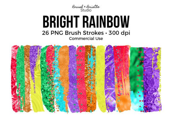Bright Rainbow Brush Strokes Clip Art: Elevating Your Creative Projects
