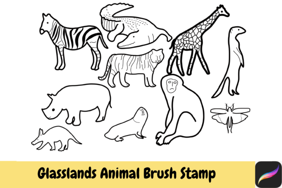 Enhance Your Digital Art with Grasslands Brush Stamps for Procreate iPad