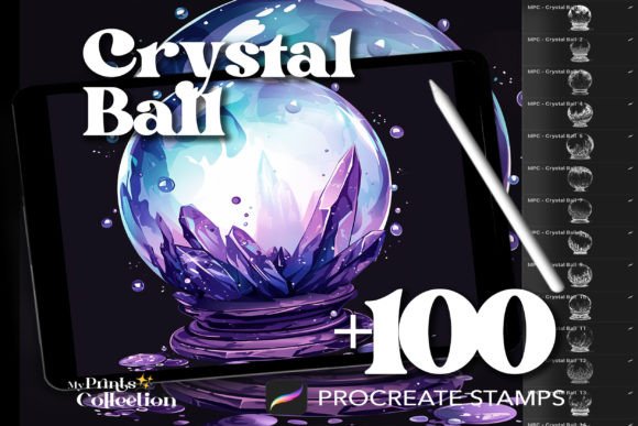 Evaluating the 100 Procreate Crystal Ball Stamps for Digital Artwork