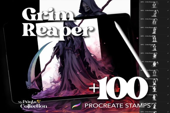 Evaluating the 100 Procreate Grim Reaper Stamps for Digital Gothic Art