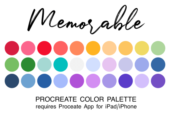 Memorable Procreate Color Palette: Elevating Digital Art with Themed Coordination