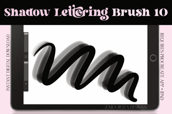 Procreate Shadow Lettering Brush 10: Elevate Your Digital Art with Vintage Flair