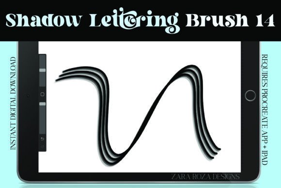 Procreate Shadow Lettering Brush 14: Elevate Your Digital Lettering with Vintage Flair
