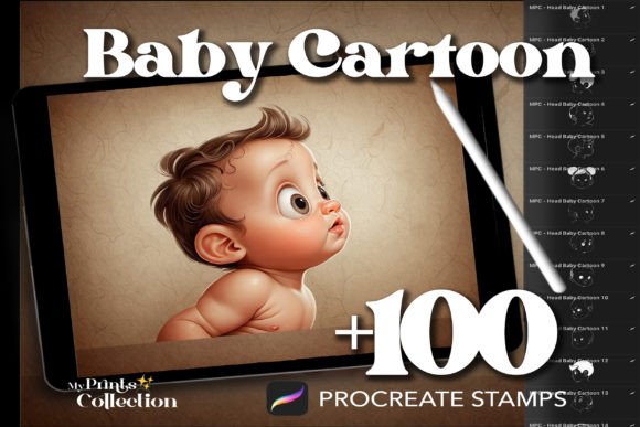 Unlock a World of Cuteness: The Ultimate Guide to 100 Procreate Head Baby Cartoon Stamps