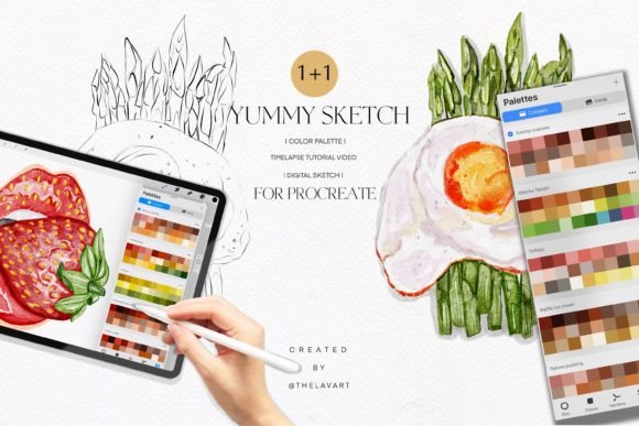 Unlocking Creative Flow with the Egg Asparagus Sketch Color Palette for Procreate