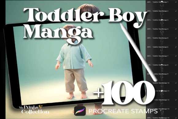 Unlocking Creative Potential with 100 Procreate Toddler Boy Manga Stamps