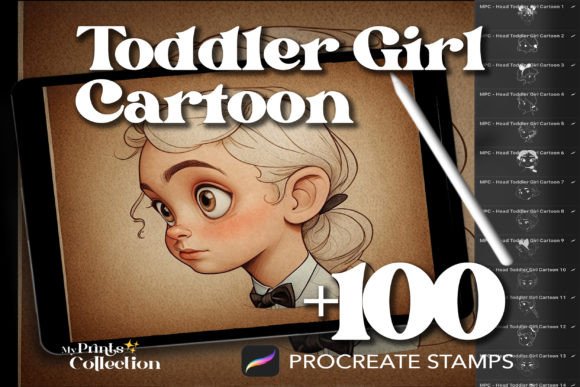 Unlocking Whimsy: How to Use Procreate Head Toddler Girl Cartoon Stamps for Digital Art